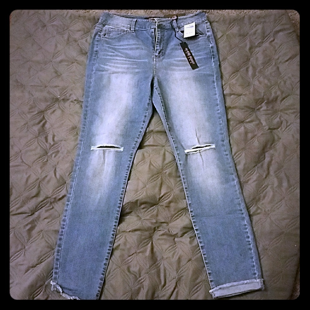 High Rise Distressed Jeans